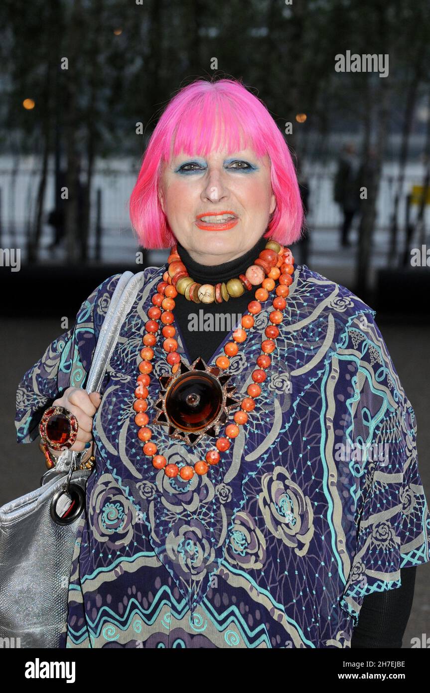 Zandra Rhodes, Montblanc Award, Tate Modern, London. VEREINIGTES KÖNIGREICH Stockfoto