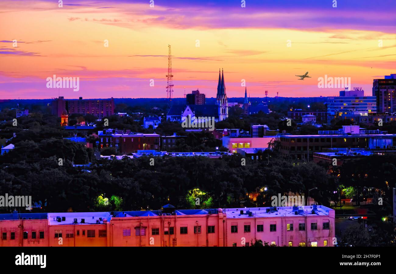Morgenstunden Über Savannah Stockfoto