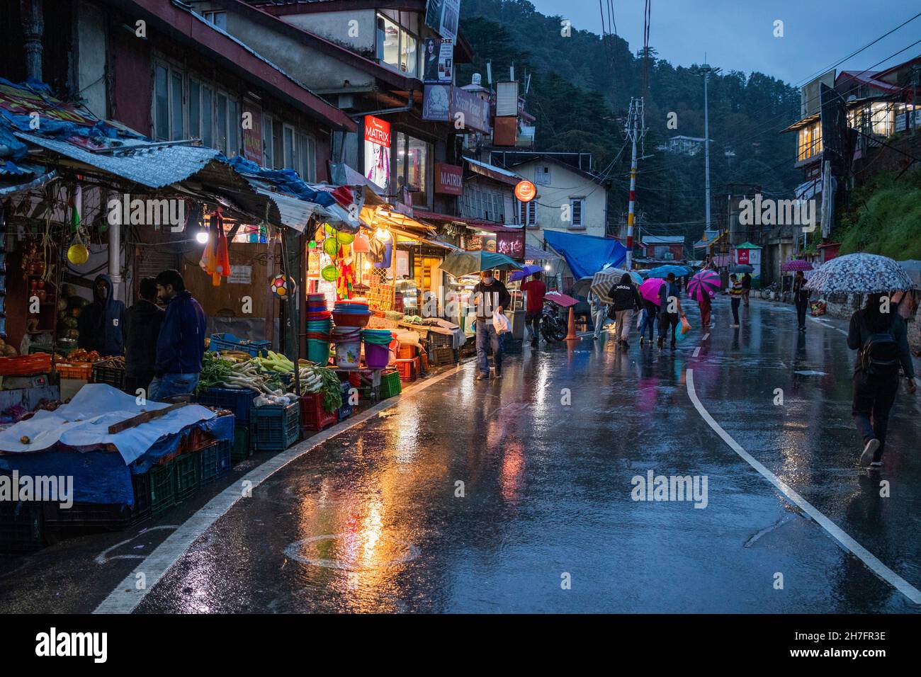 Niederschlag in Shimla Stockfoto