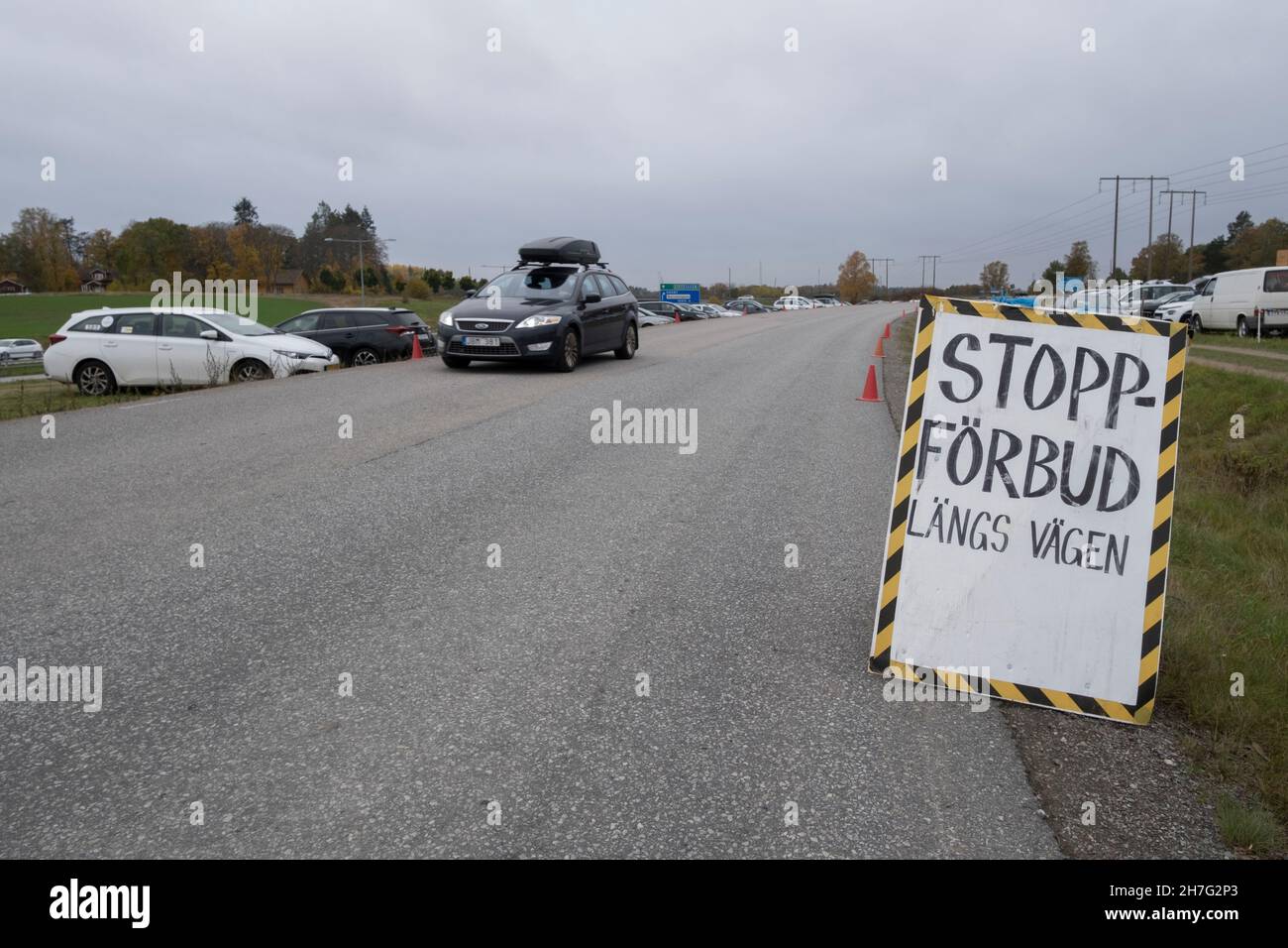 Stoppen Sie das Marktverbot. Stockfoto
