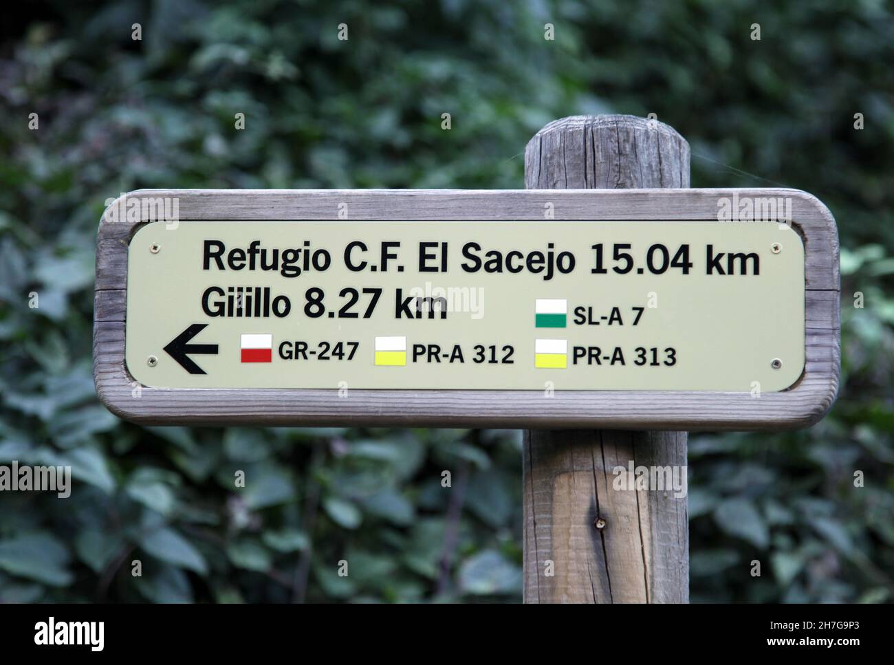GR-247 El Gilillo Spaziergang in Cazorla, einer Gemeinde von Spanien in der Provinz Jaén, Andalusien.Naturpark Sierras de Cazorla, Segura y Las Villas Natural Stockfoto