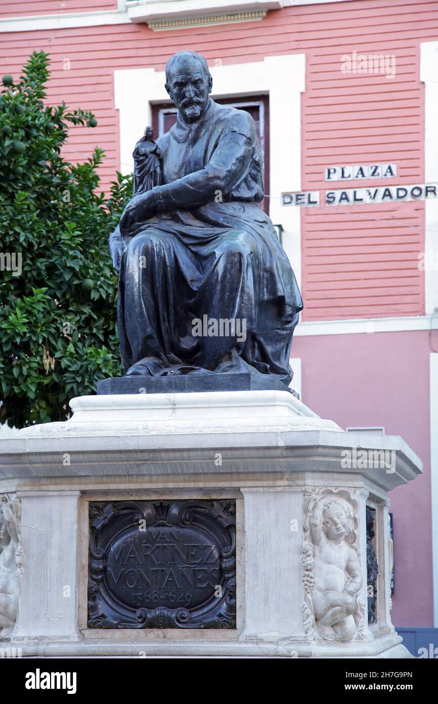 Juan Martínez Montañés (1568 – 1649) bekannt als el Dios de la Madera (der Gott des Holzes) spanischer Bildhauer.wichtige Figur der sevillanischen Bildhauerschule. Stockfoto