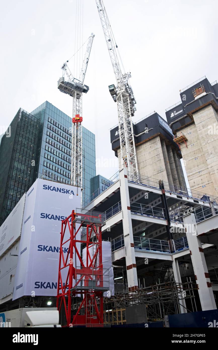 20 Ropemaker-Gebäude Skanska-Baustelle in der Ropemaker-Straße im Stadtteil Finsbury Moorgate der City of London EC2y9aAN England UK KATHY DEWITT Stockfoto