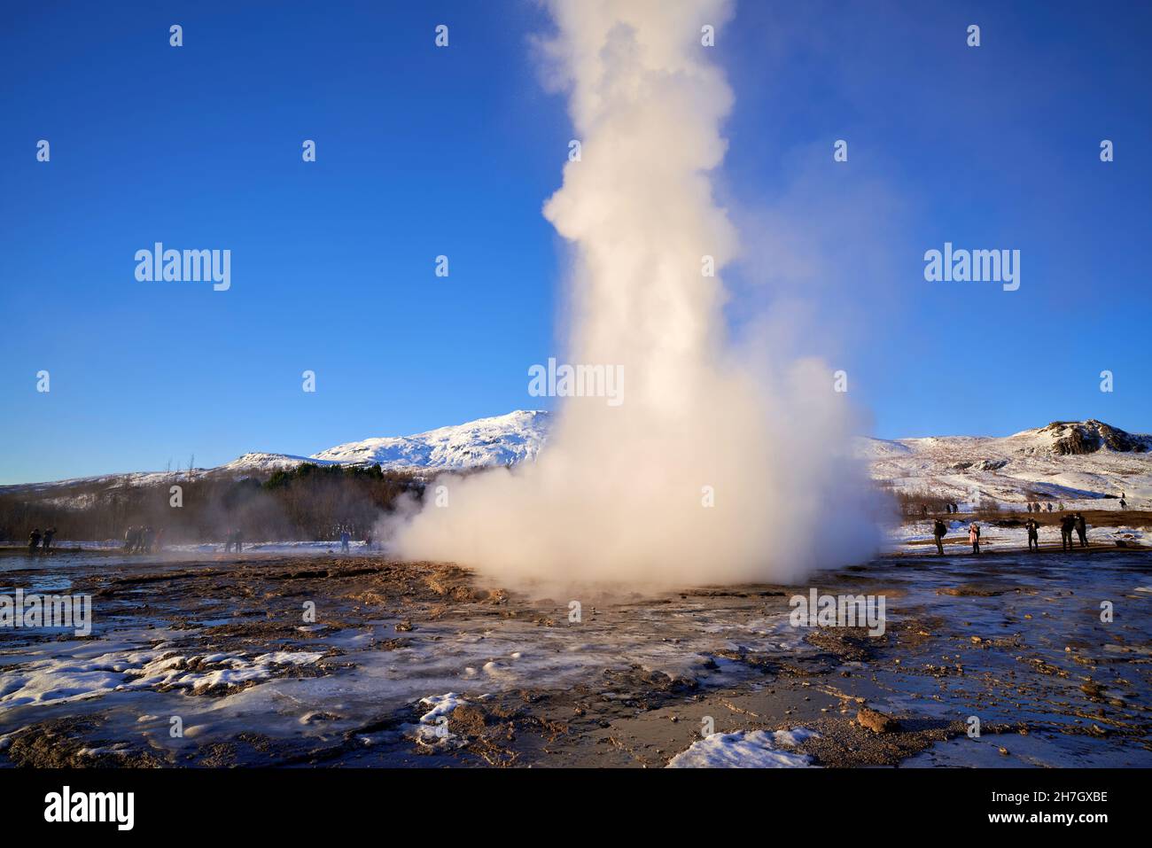 Geysir Hot Spring Area im Südwesten Islands Stockfoto