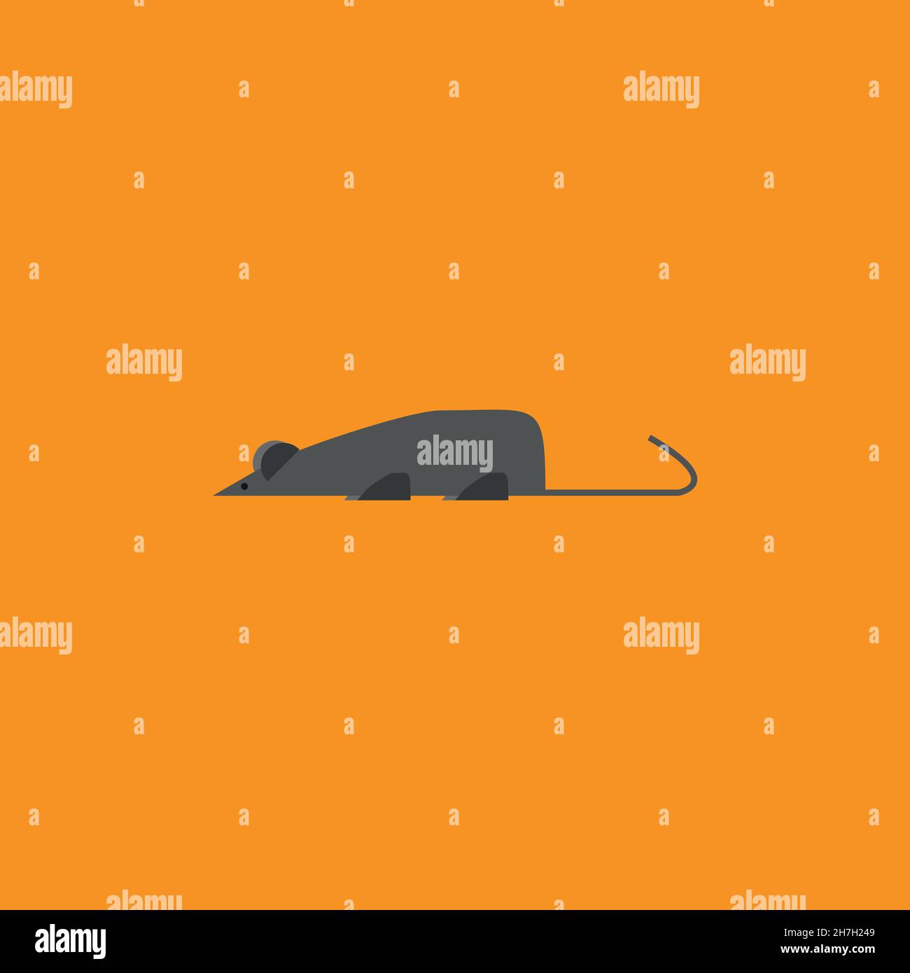 Rattensymbol. Nagetier-Symbol. Logo-Design-Element Stock Vektor