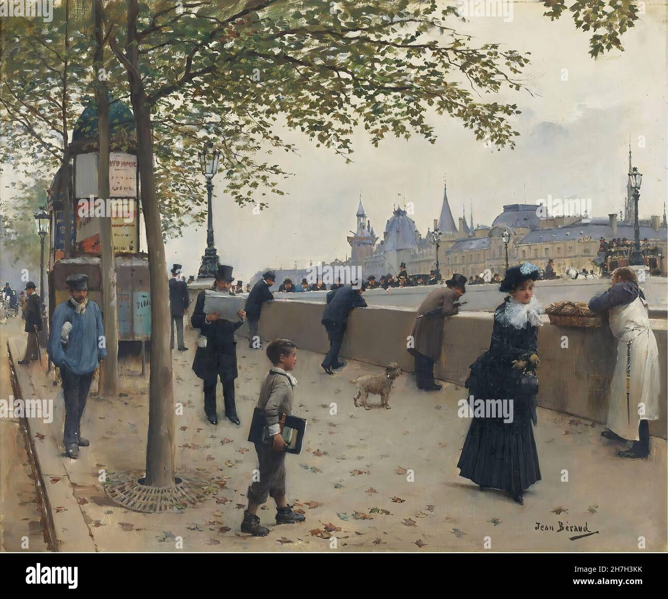 Jean Beraud - Le Pont Neuf Stockfoto