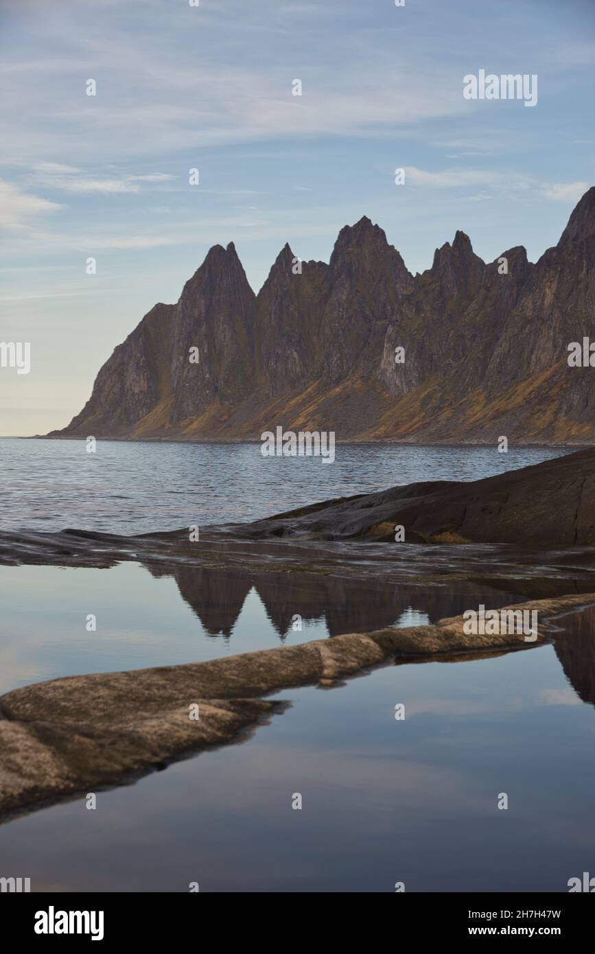 Tungeneset in Senja Island, Troms, Norwegen Stockfoto