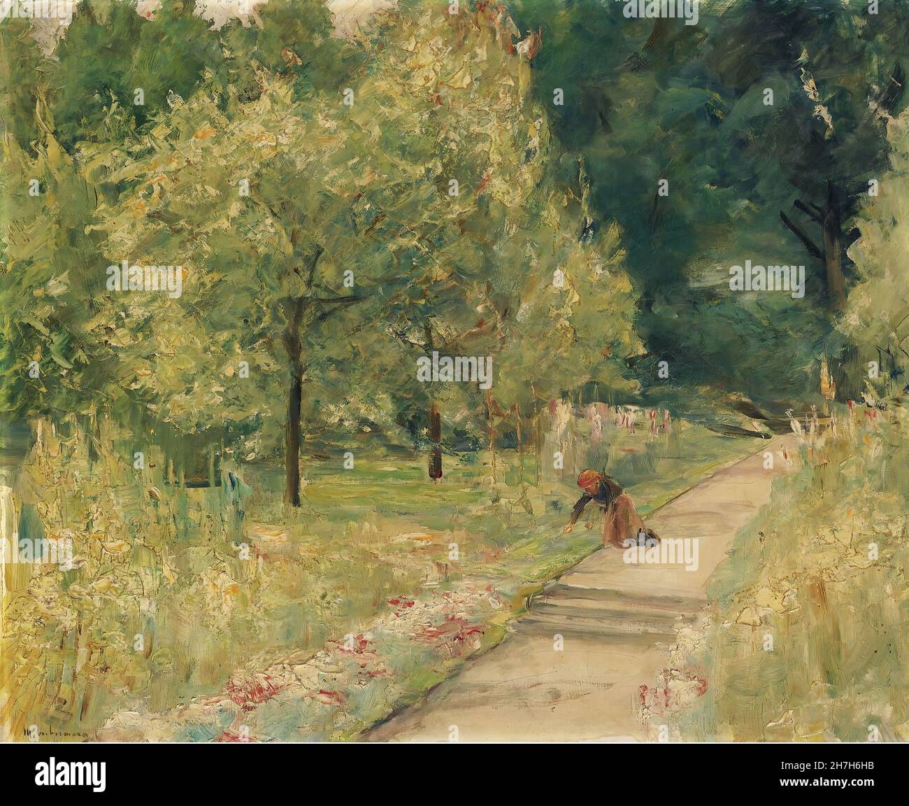 Max Liebermann Gärtner im Garten Wannsee 192324 Stockfotografie