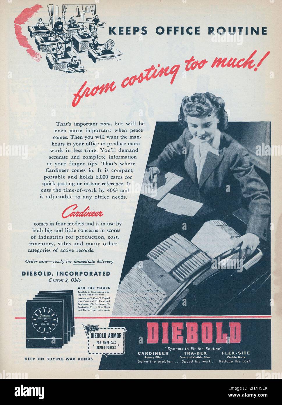 8 Mai 1944 Newsweek Magazine Werbung, USA Stockfoto