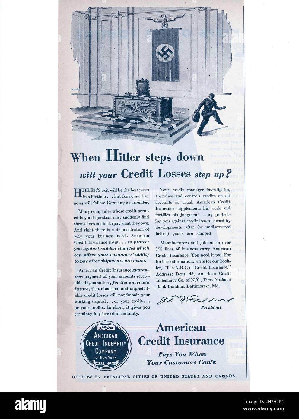 8 Mai 1944 Newsweek Magazine Werbung, USA Stockfoto