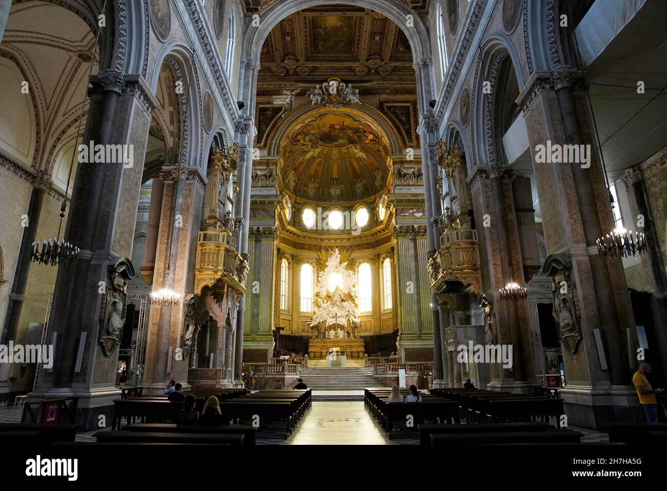 Kathedrale von Neapel, Kathedrale von Mariä Himmelfahrt, Neapel, Kampanien, Italien, Europa Stockfoto