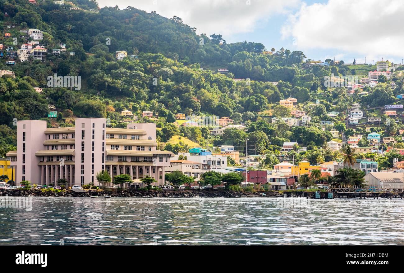 Küste von Kingstown, Saint Vincent und den Grenadinen Stockfoto