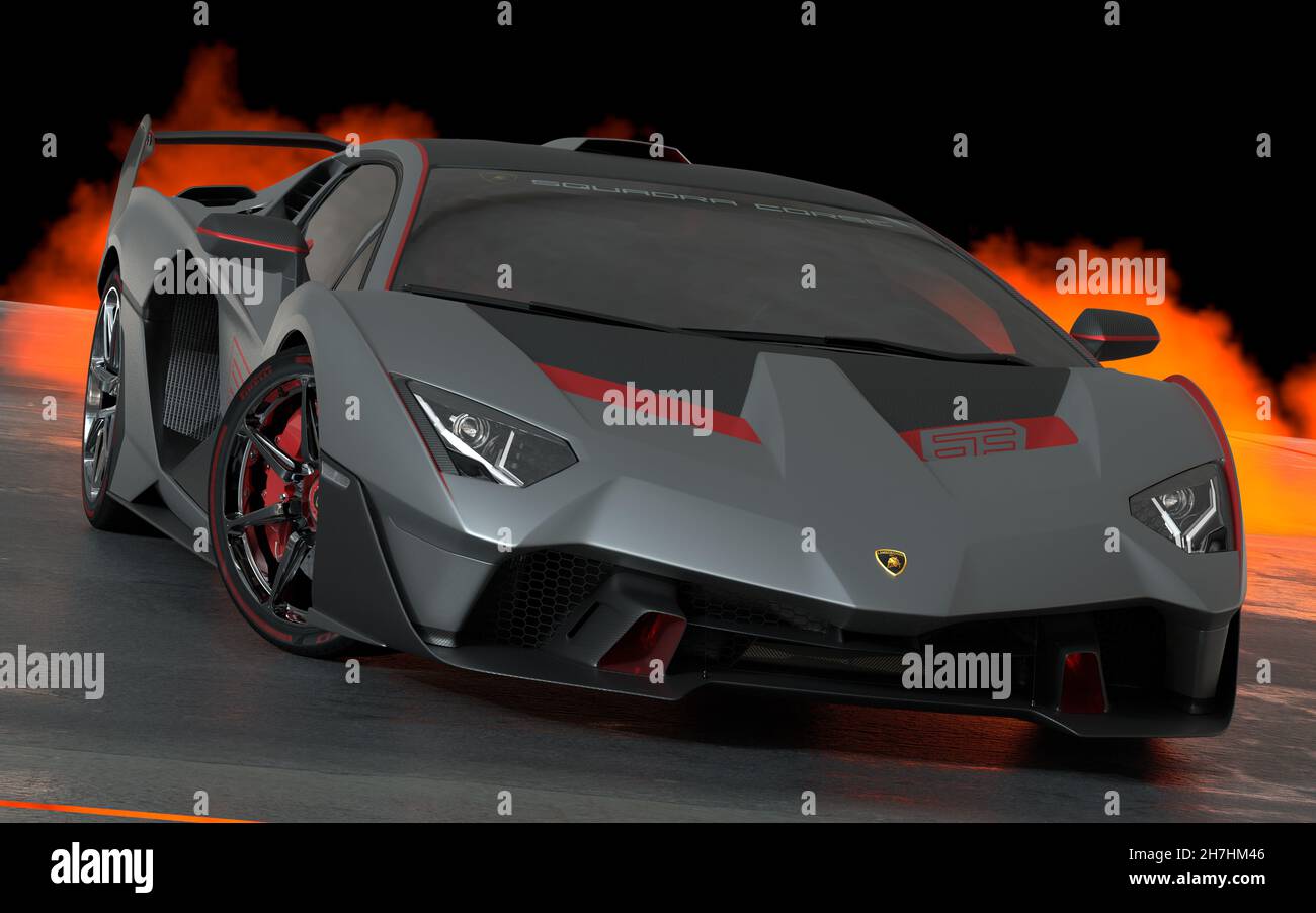 Lamborghini enthüllt den ersten Supersportwagen „SC18 Alston“ Stockfoto