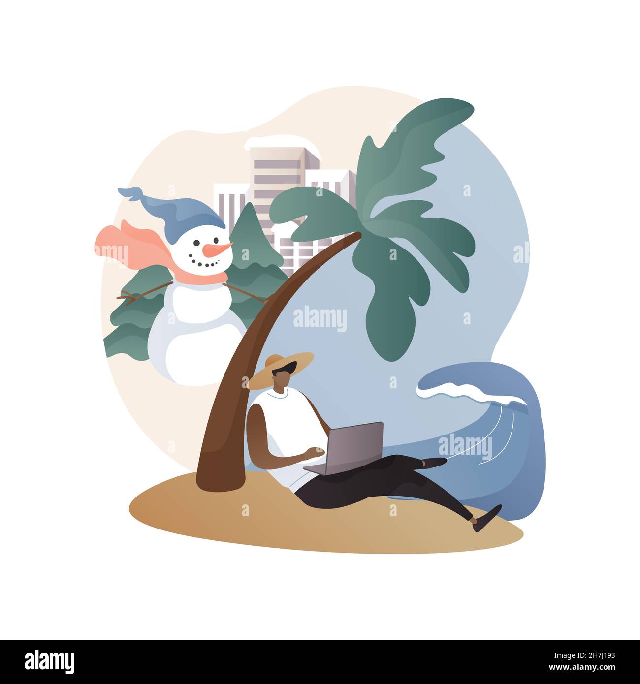 Saisonale Migration abstrakte Konzept Vektor Illustration. Stock Vektor