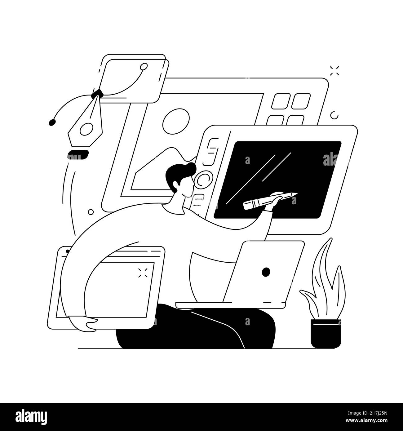 Graphic Design abstrakte Konzept Vektor Illustration. Stock Vektor