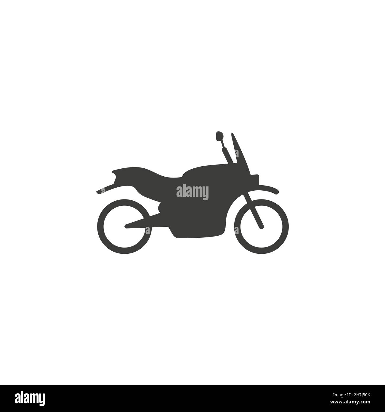 Motorrad, Verkehr Symbol. Vector Illustration, flache Bauform. Stock Vektor