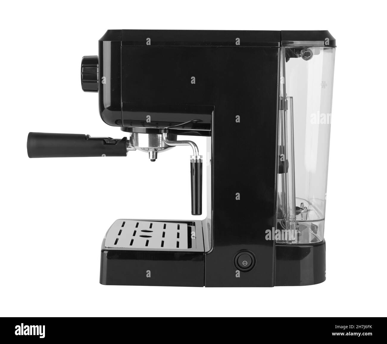 Kaffeemaschine isoliert auf weißem Hintergrund Stockfoto