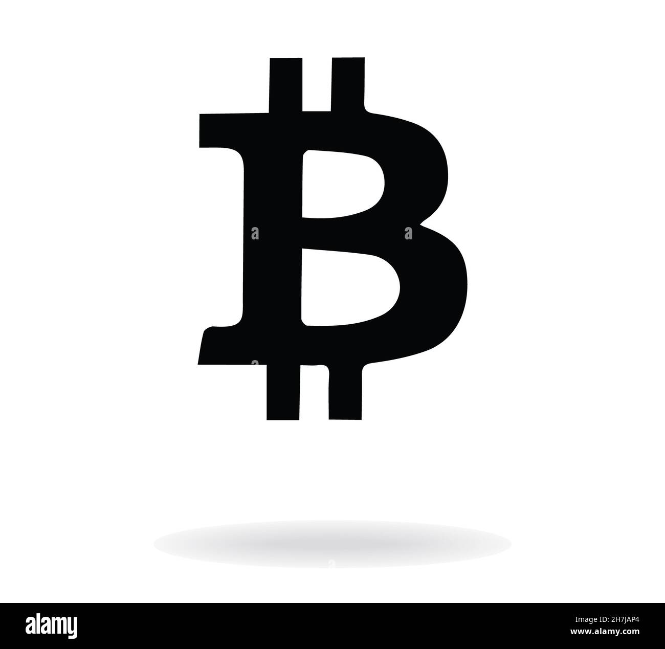 Bitcoin-Zeichen, Kryptowährung Vektor-Illustration. Bitcoin-Symbol  Stockfotografie - Alamy