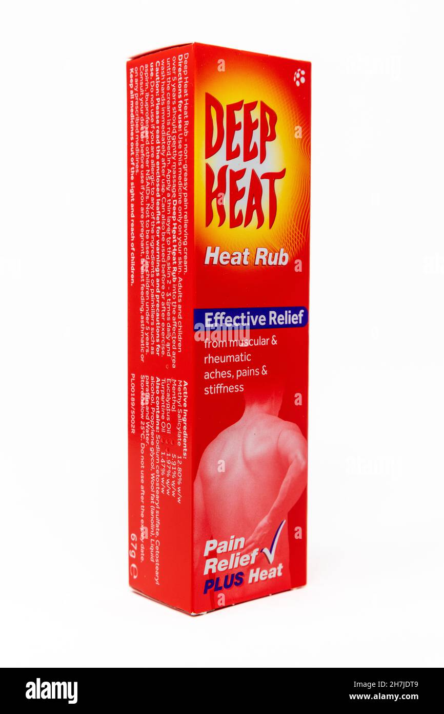 Deep Heat Effective Pain Relief Heat Rub Stockfoto