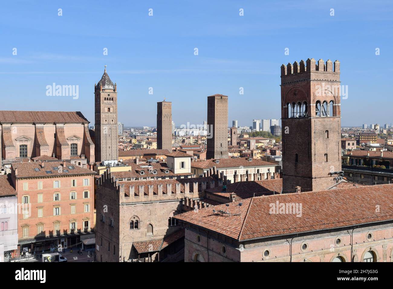 Torre Dell'Orologio, Bologna Stockfoto