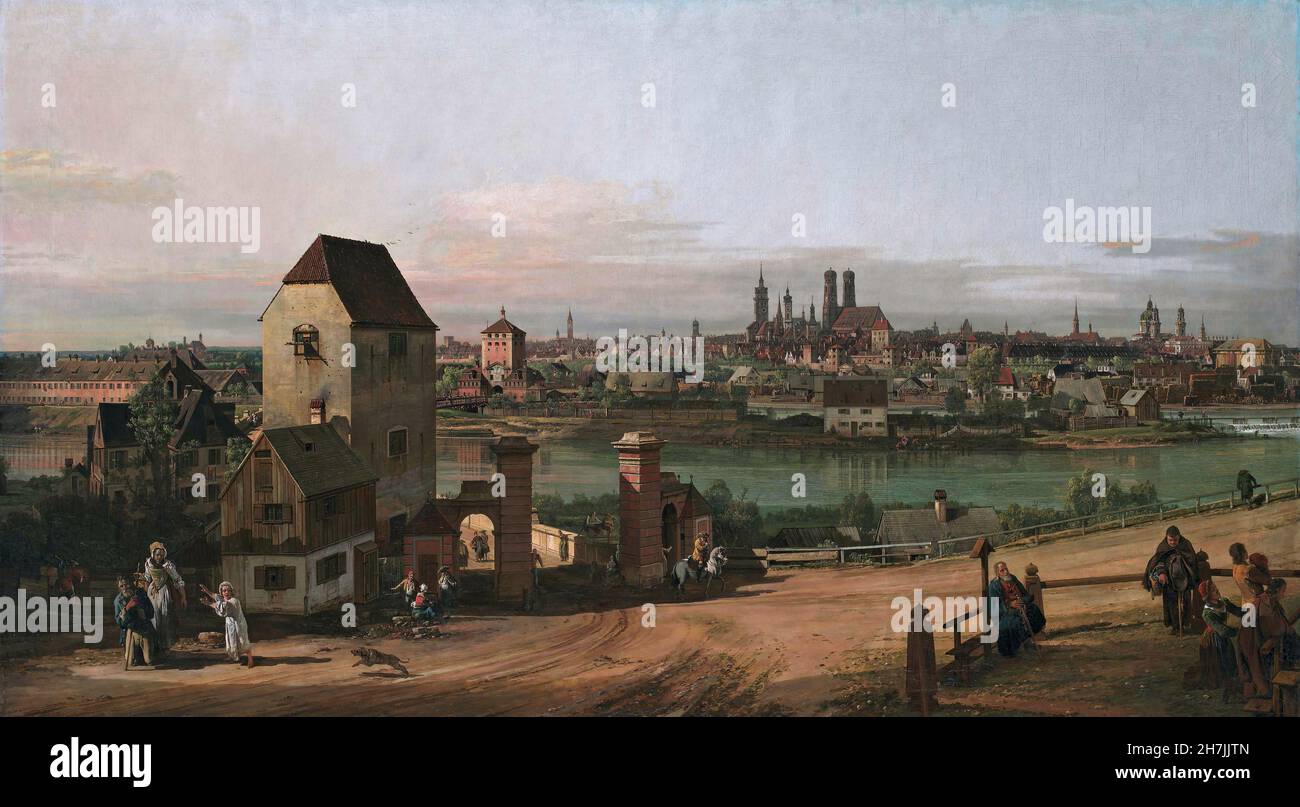 Bernardo Bellotto (1721-1780) - Ansicht von MÃ¼nchen (um 1761) Stockfoto