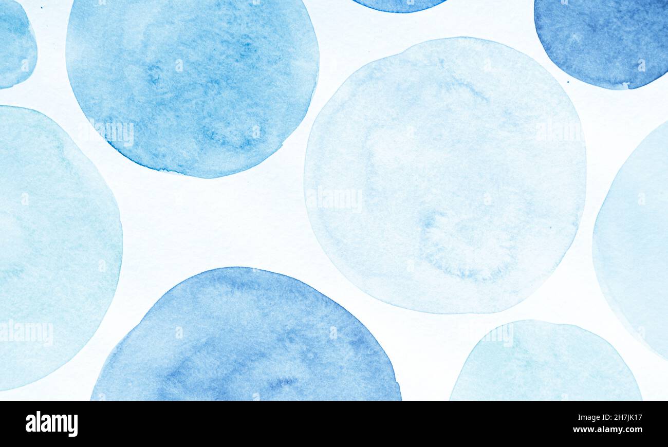 Blaue Kreisstruktur Mit Scribble-Effekt. Dekorativ Rund Stockfoto