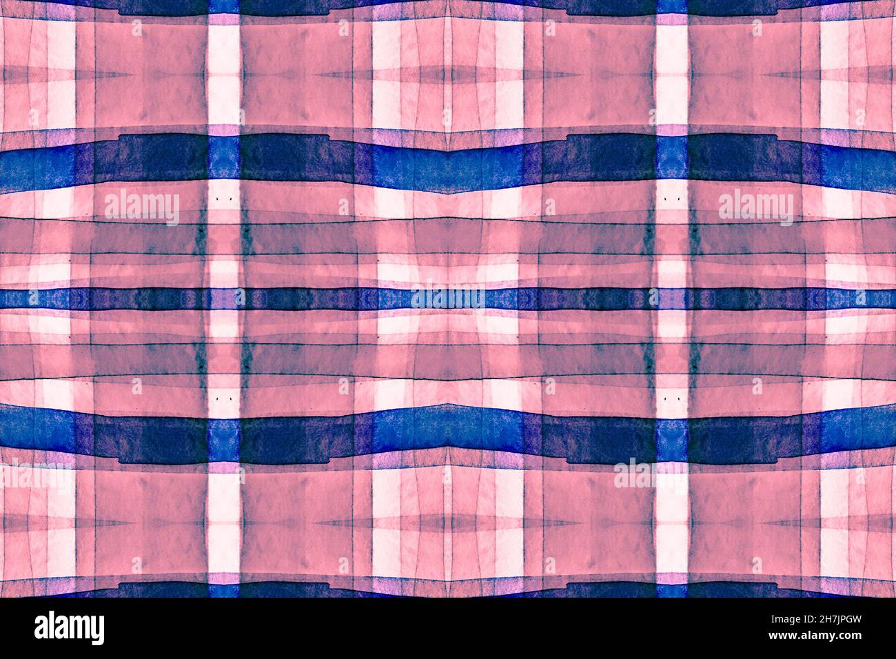 Aquarell Schottland Stoff. Rot-Plaid Wiederholen. Stockfoto