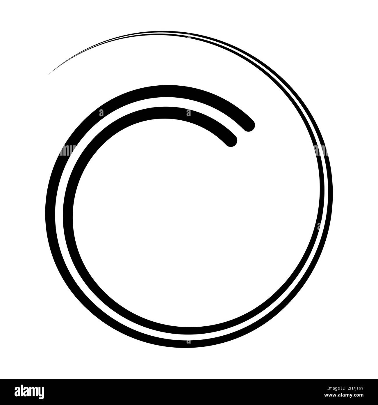 Logo-Vorlage mit doppeltem runden Spiralmuster, Abbildung auf Lager Stock Vektor