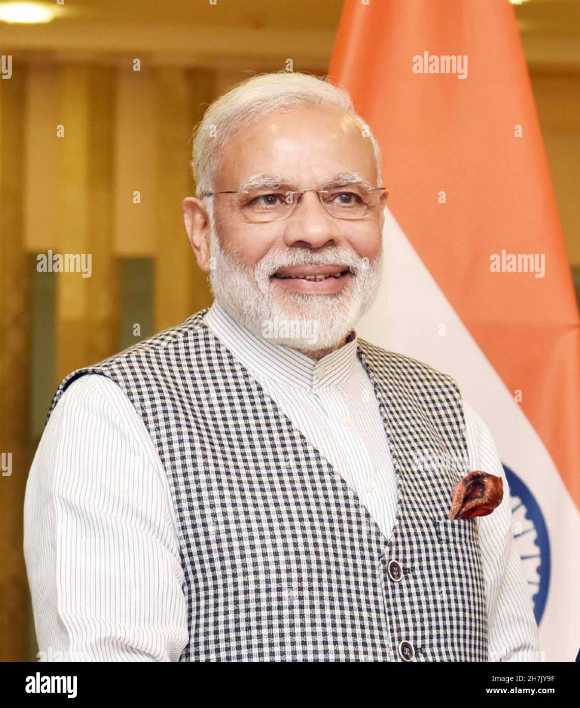 DER indische Premierminister NARENDRA MODI im Juni 2016 bei einem Treffen mit dem chinesischen Staatschef Xi Jinping. Stockfoto