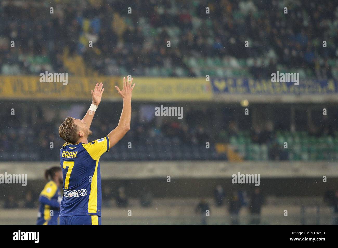 Verona, Italien. 22nd. November 2021. Verona (VR), Italia, 22. November 2021, Stadio Marc'Antonio Bentegodi, 13Â giornata Campionato di calcio Serie A Tim 2021/2022, incontro tra le squadre dell'Hellas Verona e dell'Empoli FC, nella foto: 7 Antonin Barak Credit: Independent Photo Agency/Alamy Live News Stockfoto