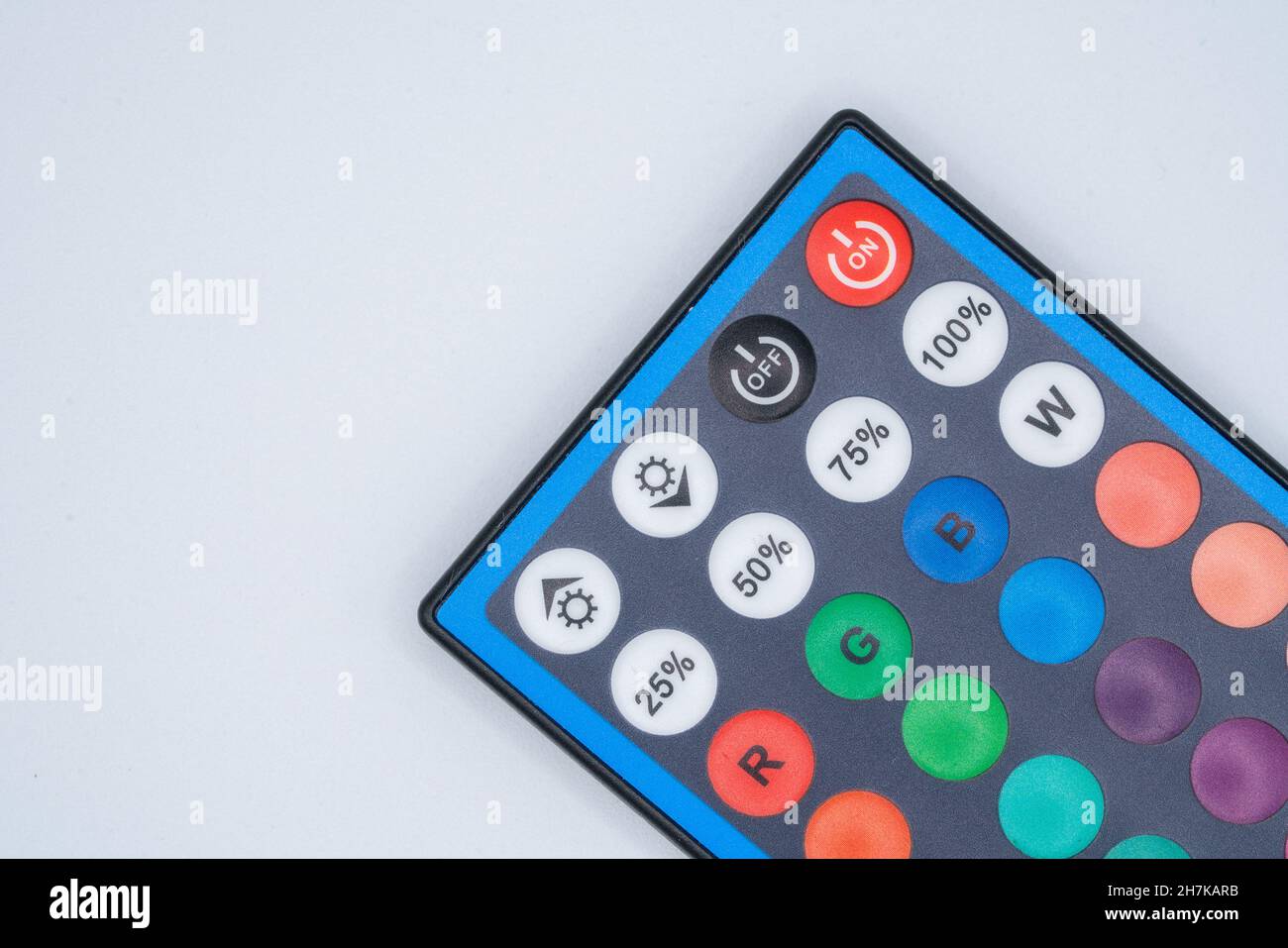 RGB-LED-Lampe oder Strip Light-Fernbedienung mit separater Farbsteuerung Stockfoto
