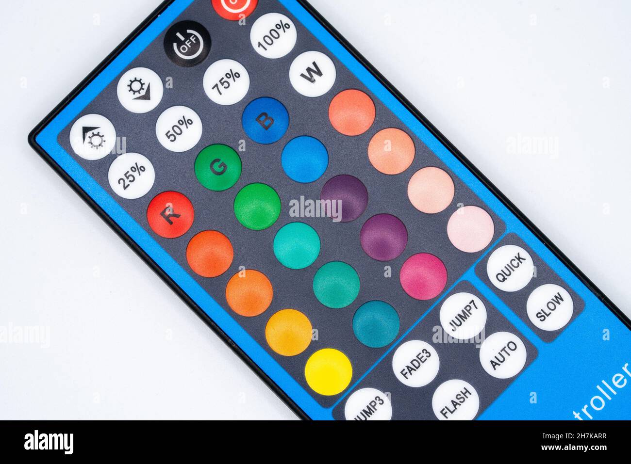 RGB-LED-Lampe oder Strip Light-Fernbedienung mit separater Farbsteuerung Stockfoto