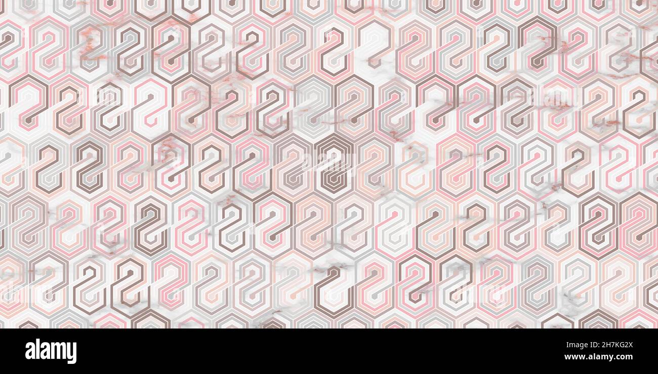 Geometrisches Muster rosa Hintergrund Luxus mit polygonalen Form und Marmor Textur Stock Vektor