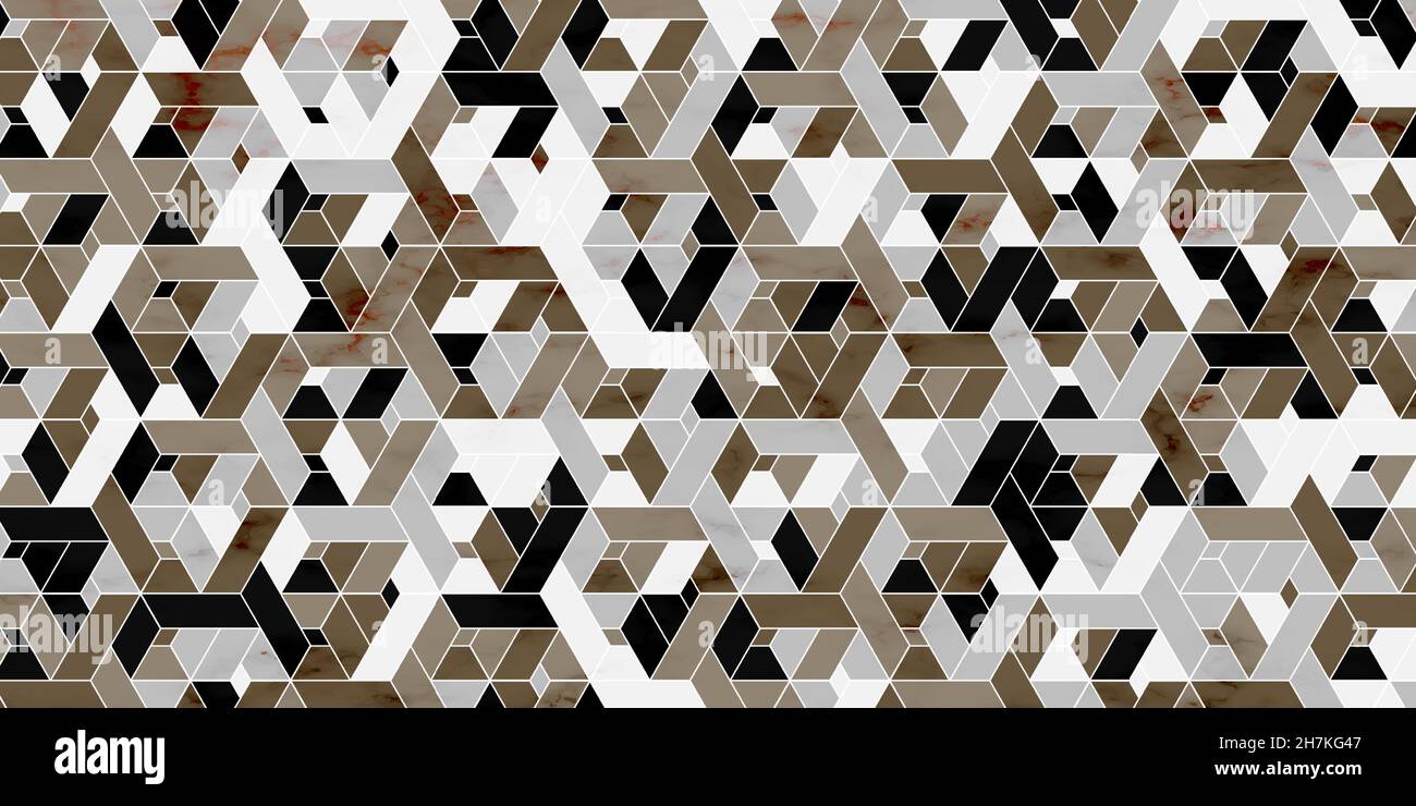 Geometrisches Muster polygonale Form Luxus von grau und Gold Hintergrund mit Marmor-Textur Stock Vektor