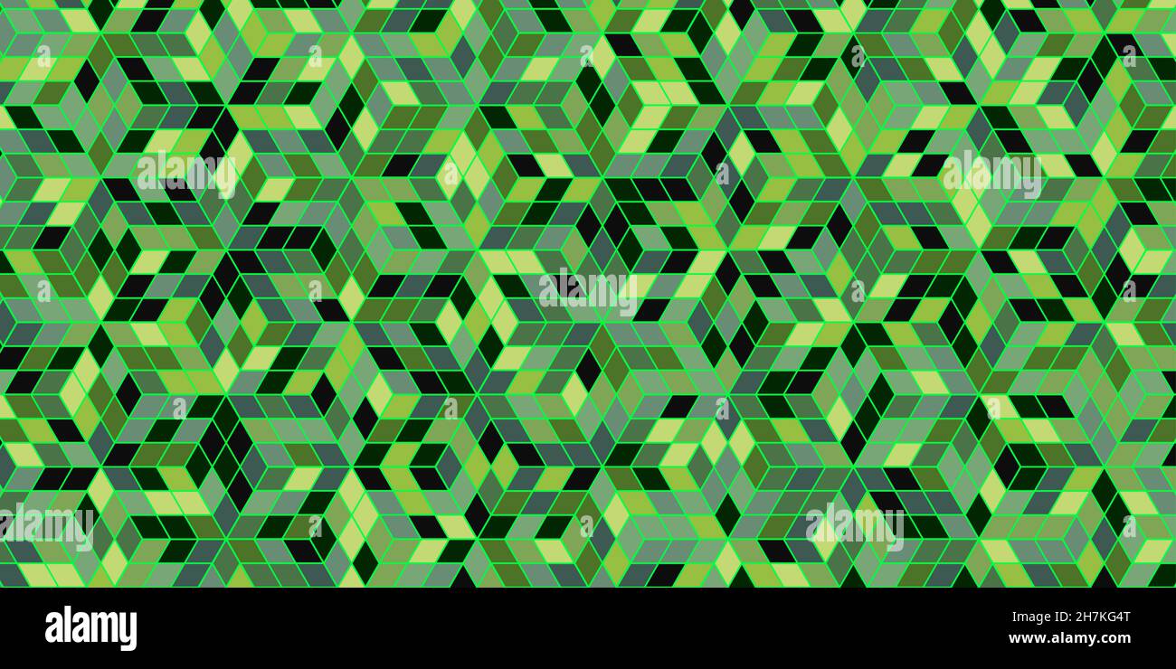 Geometrisches Muster mit polygonalen Form bunt von grünen Hintergrund Technologie Konzept Stock Vektor