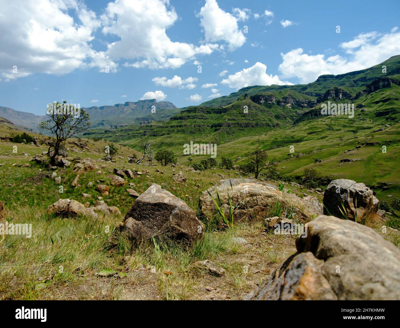 Wunderschöne Landschaft im Maloti-Drakensberg Park, Mkhomazi, Südafrika Stockfoto