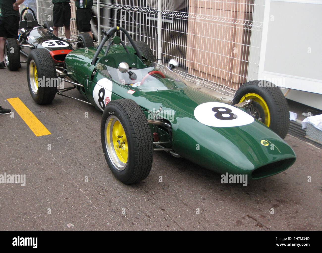 Classic Team Lotus 21 Höhepunkt vom 1961., 1500cc, gefahren von Dan Collins 8th Monaco Historique race Meeting May 2012. Stockfoto