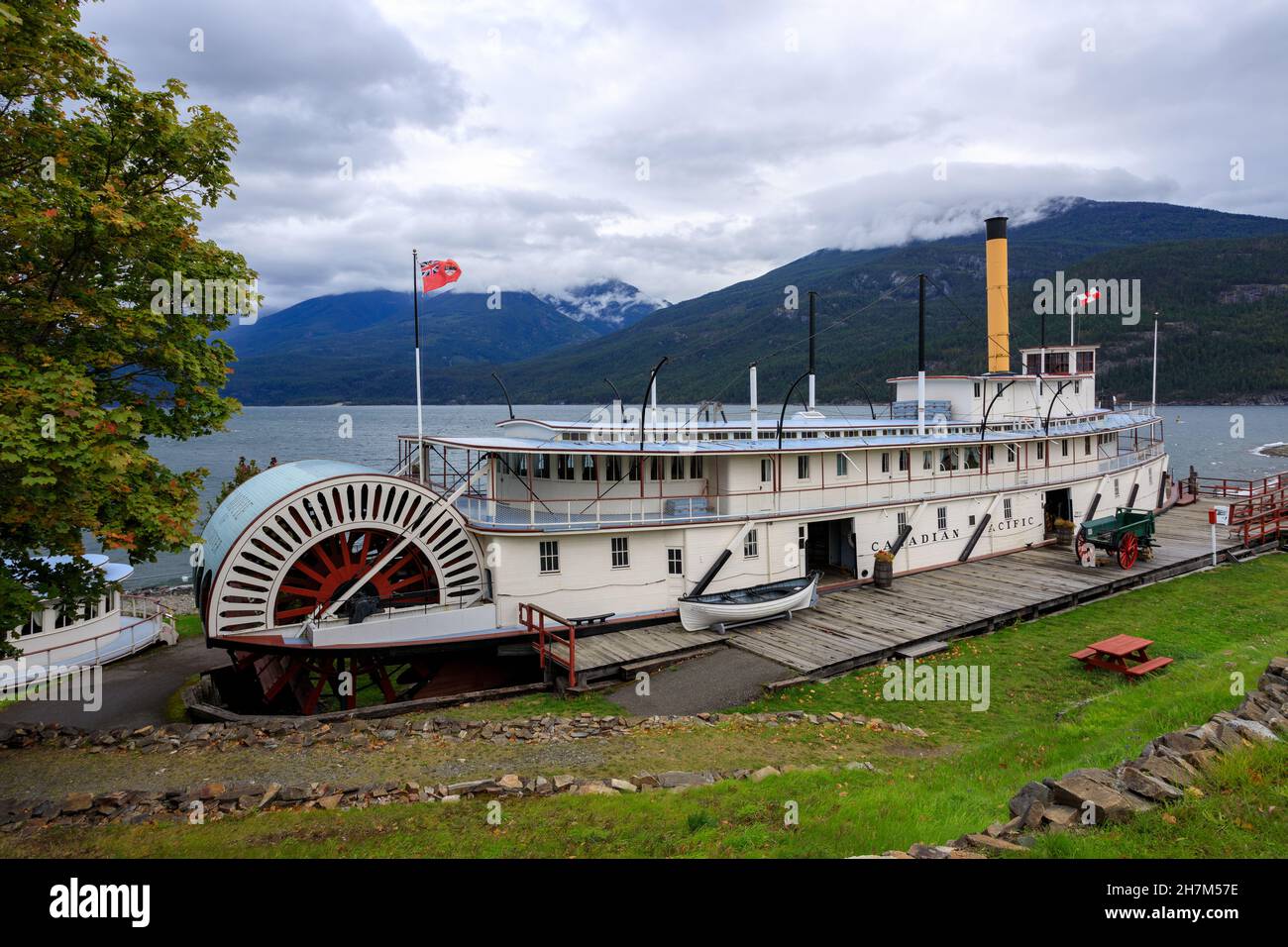 Kaslo, British Columbia, Kanada - 14. September 2021The SS Moyie ist ein Raddampfer, der am Kootenay Lake in British Columbia, ca. Stockfoto