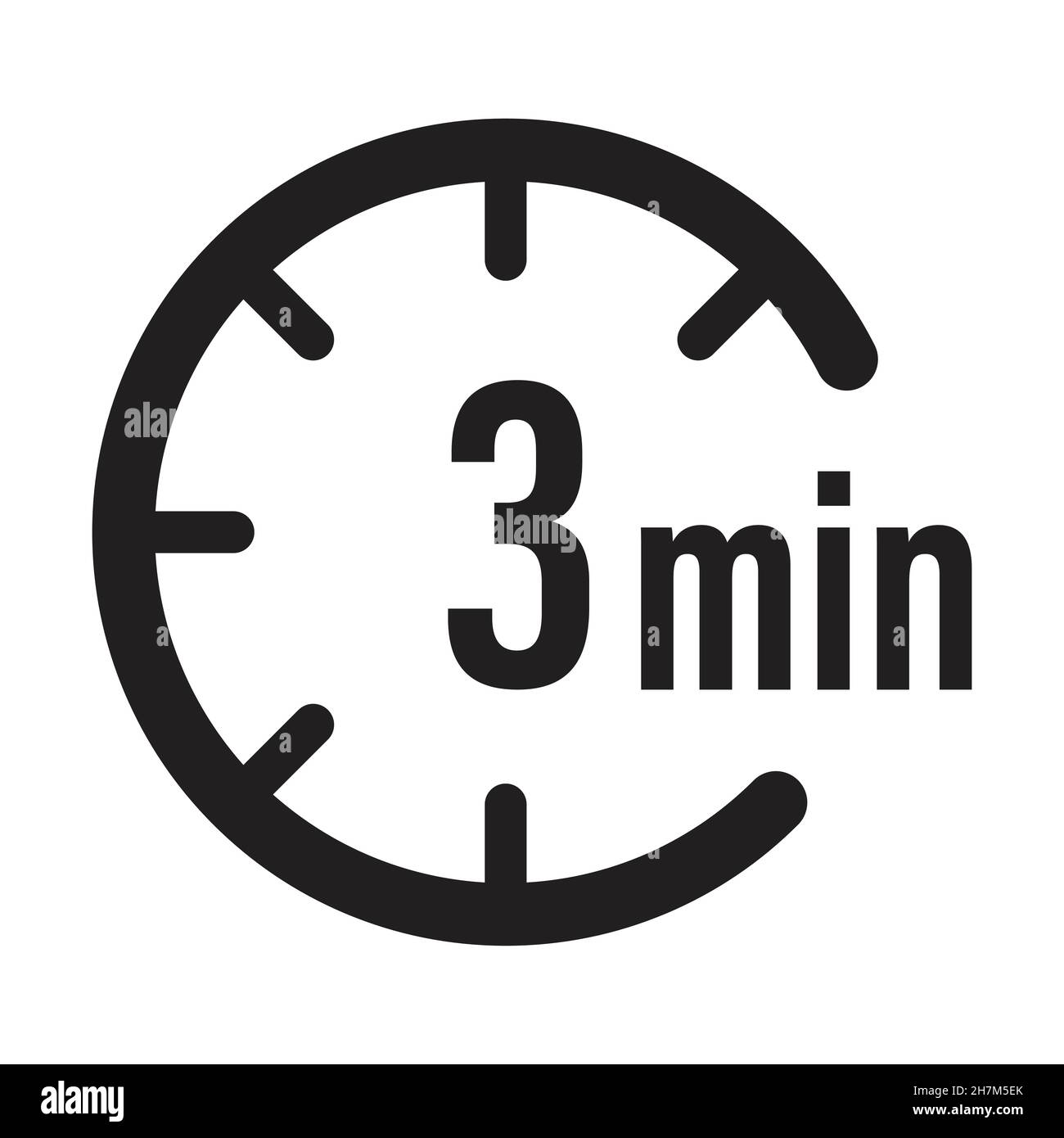 3-Minuten-Timer Countdown-Symbolvektor für Grafikdesign, Logo, Website,  Social Media, mobile App, UI-Abbildung Stock-Vektorgrafik - Alamy