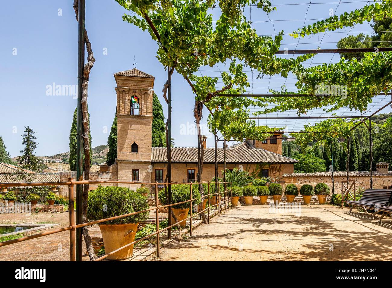 Kloster von San Francisco in der Alhambra Palastanlage in Granada, Andalusien, Spanien Stockfoto