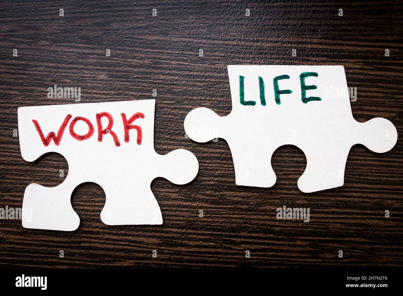 Puzzle Konzept Arbeitsleben nicht übereinstimmen Stockfoto