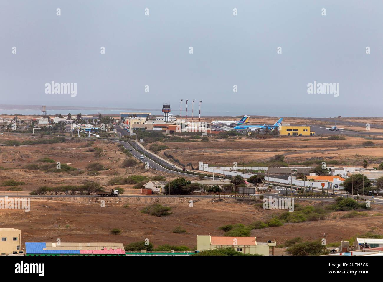 Flughafen Sal, Ilha do Sal, Cabo Verde Stockfoto