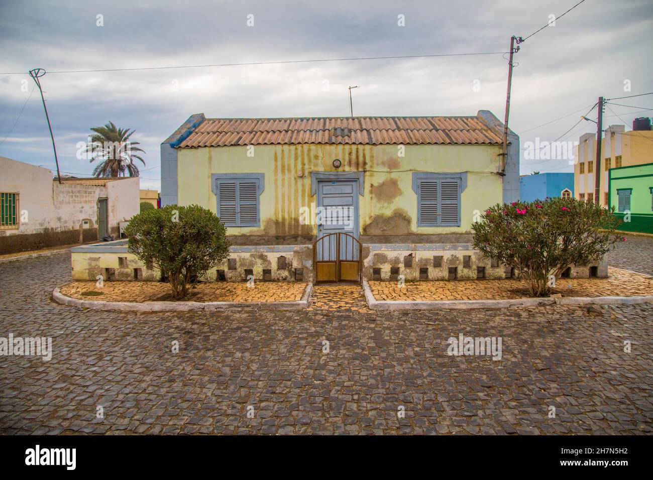 Typisches Haus, Palmeira, Ilha do Sal, Cabo Verde Stockfoto