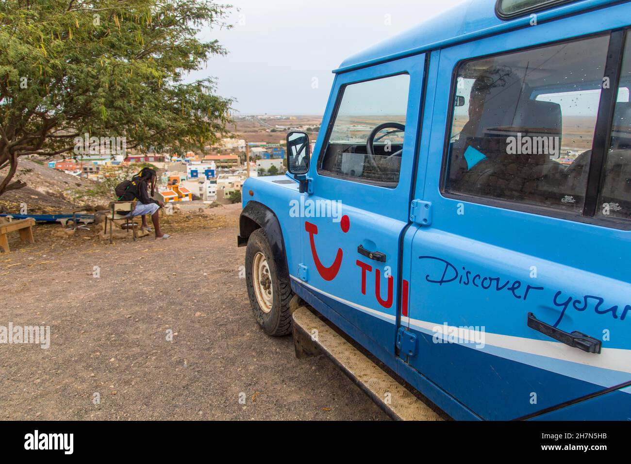 Ausflug Landrover, Espargos, Ilha do Sal, Cabo Verde Stockfoto