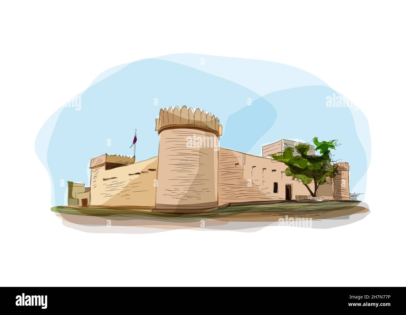 Qatar Fort und Wahrzeichen Stockfoto