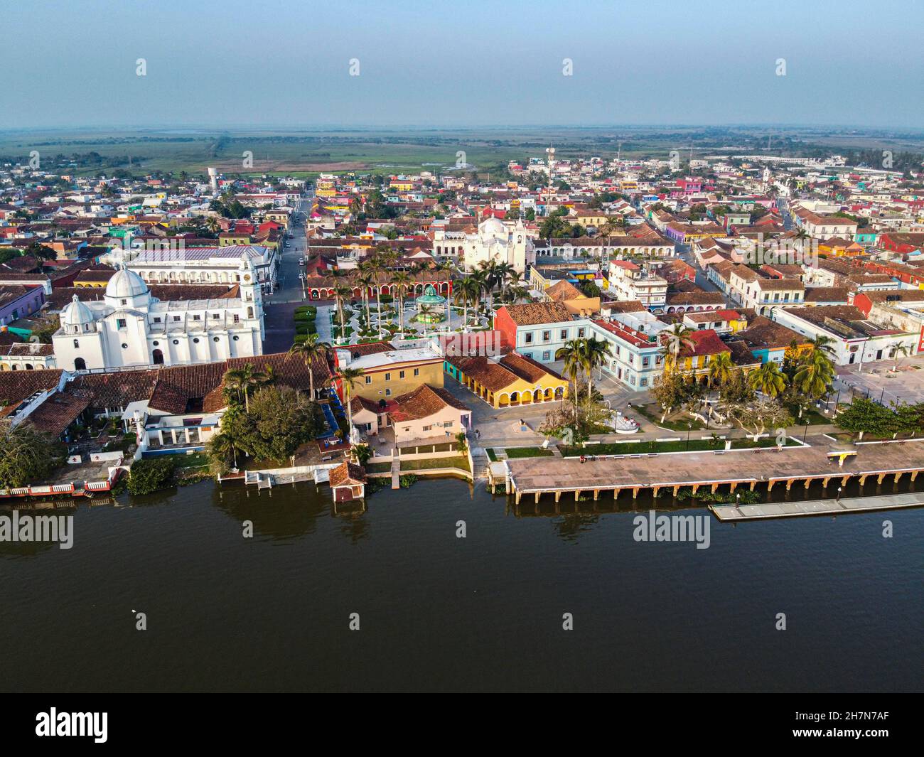 UNESCO Welterbe Sehenswürdigkeit Mexiko Tlacotalpan, Veracruz, Mexiko, Tlacotalpan, Veracruz, Mexiko Stockfoto