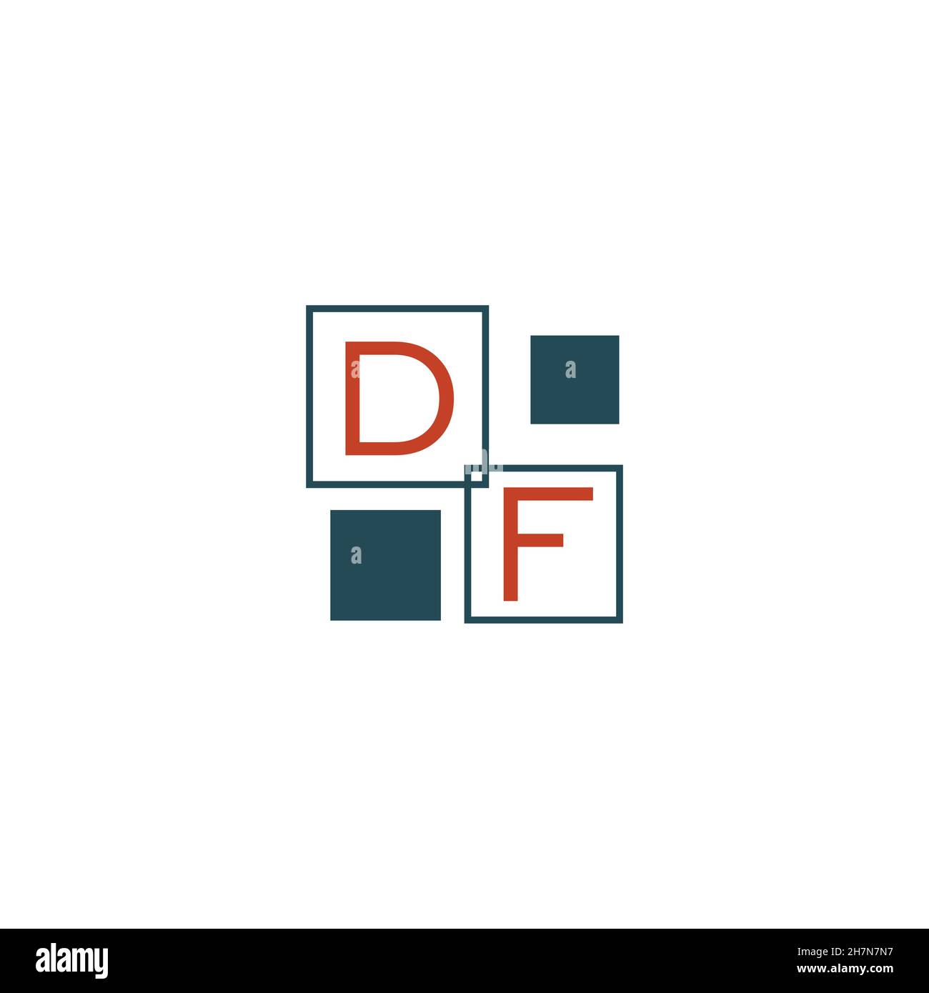 DF D F Letter-Logo. Kreative moderne Buchstaben Vektor-Symbol-Logo. Vektorgrafik EPS.8 EPS.10 Stock Vektor