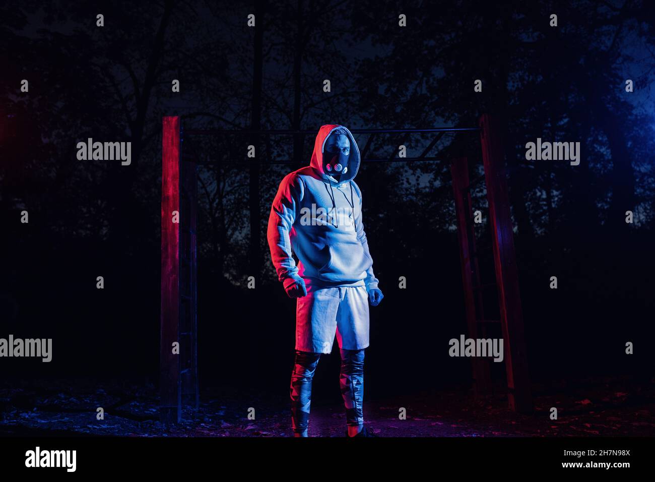 Training im park Stockfoto