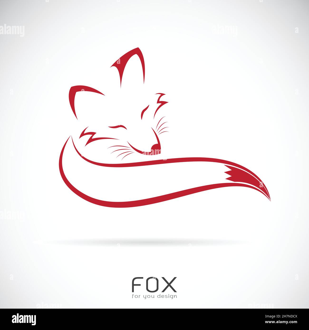 Vektor von einem roten Fuchs-Design auf weißem Hintergrund. Wilde Tiere. Leicht editierbare Vektorgrafik mit Ebenen. Stock Vektor
