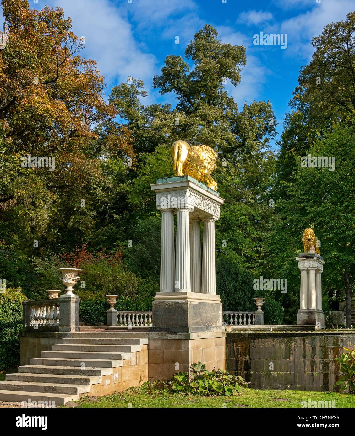 Sehenswürdigkeiten Am Schloss Glienicke In Berlin Wannsee Stockfoto